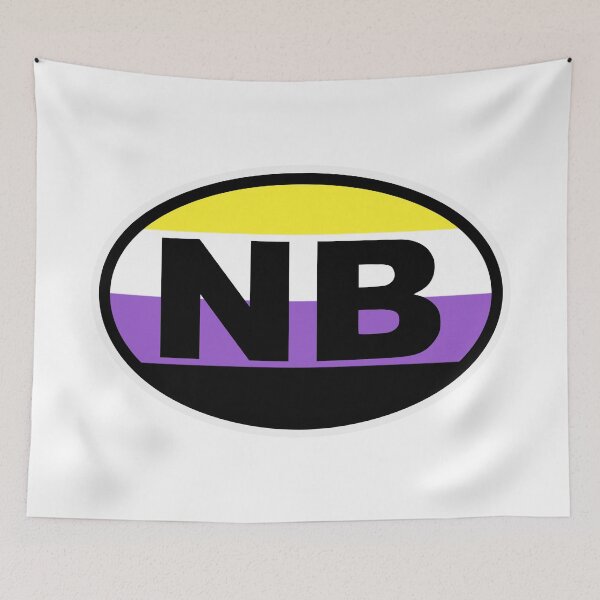 Item preview, Non Binary nonbinary non-binary enby Pride Flag Oval Bumper Sticker designed and sold by cangurojoe.