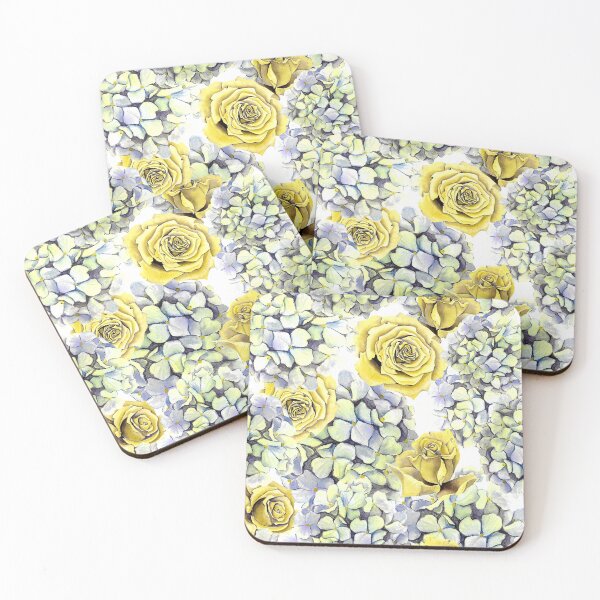 Item preview, flowers yellow roses and hortensia designed and sold by IrinaShishkina.
