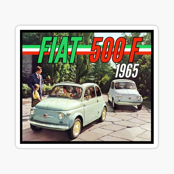 Bizzarrini Italian Classic Car Chrome Sticker Fiat 500 600 650 850