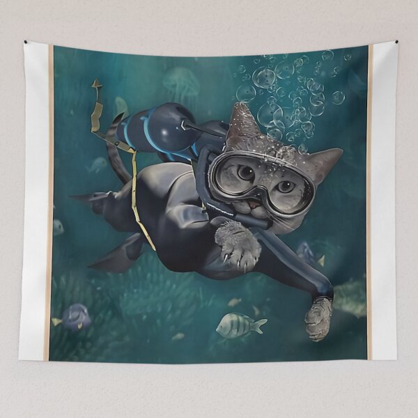 Item preview, Cat And Into The Ocean I Go To Lose My Mind And Find My Soul designed and sold by light-kathleen.