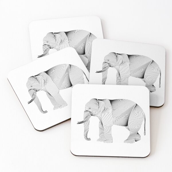 Item preview, Abstract Elephant Digital Line Art designed and sold by BrightMint.