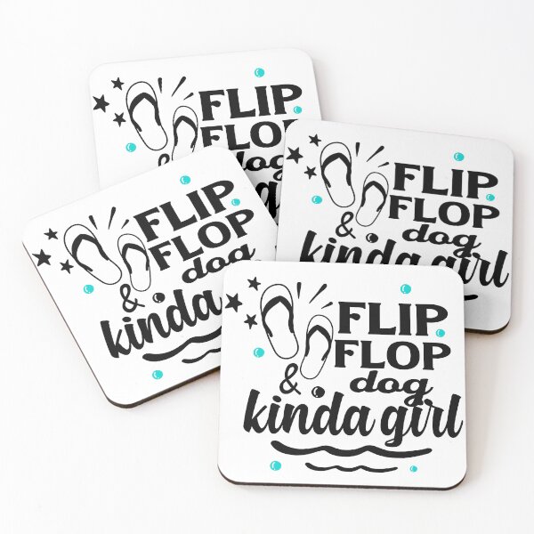 Item preview, Copy of im flip flops and dogs kinda girl happy summer holiday at the beach for mom for sister or for friend designed and sold by mydreamcatcher.