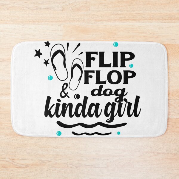 Item preview, Copy of im flip flops and dogs kinda girl happy summer holiday at the beach for mom for sister or for friend designed and sold by mydreamcatcher.