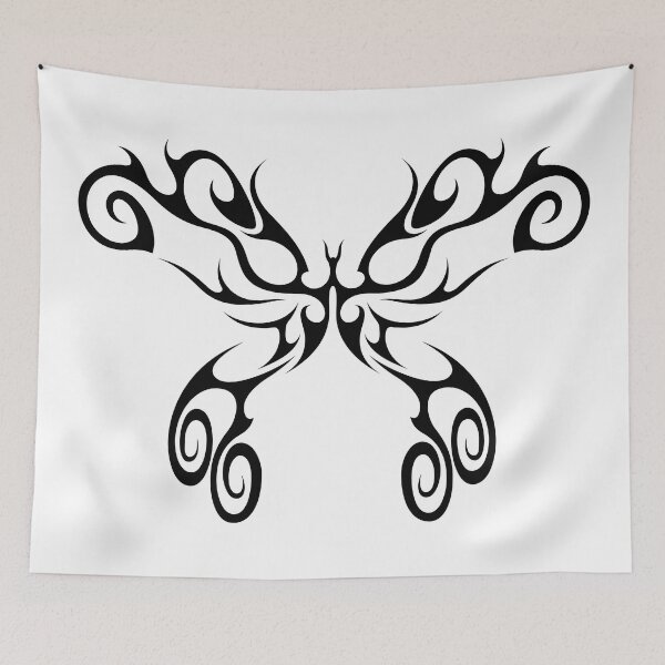 Item preview, Butterfly tattoo tribal illustration designed and sold by Almusawwir.