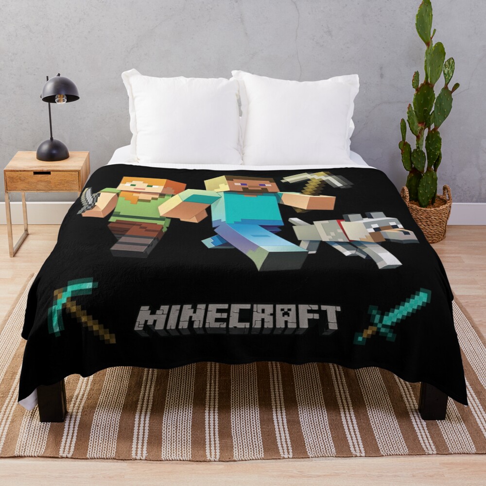 Minecraft Heroes Throw Blanket