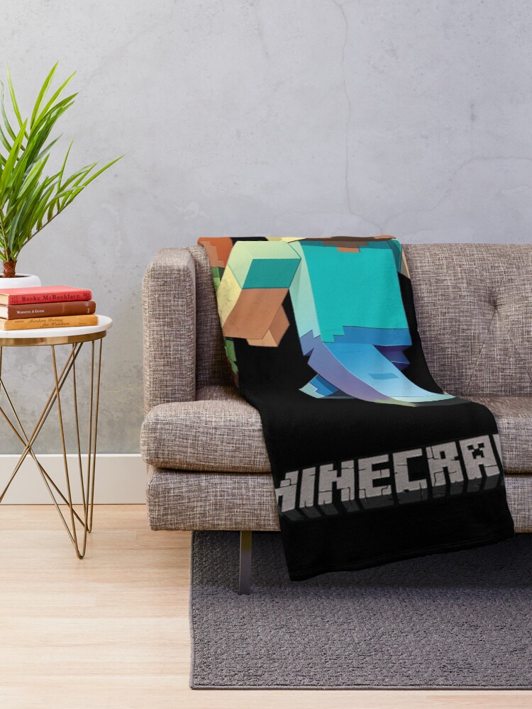 Alternate view of Minecraft Heroes Throw Blanket