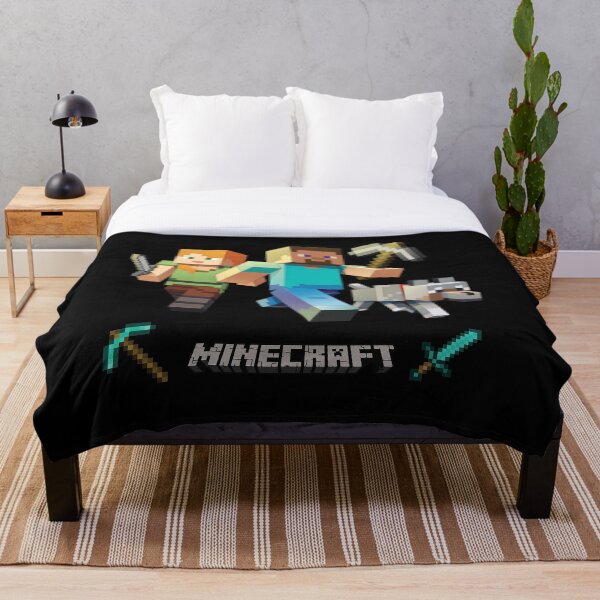 Minecraft Heroes Throw Blanket