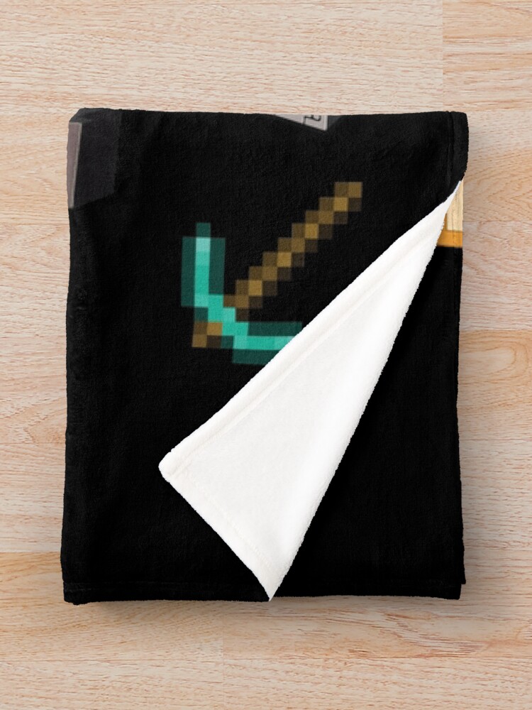 Alternate view of Minecraft Heroes Throw Blanket