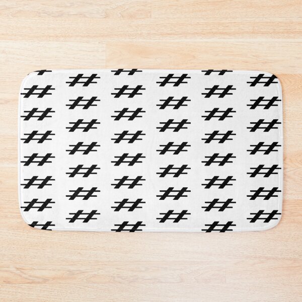Item preview, Black Hashtag on White Background designed and sold by SEEphotos7171.