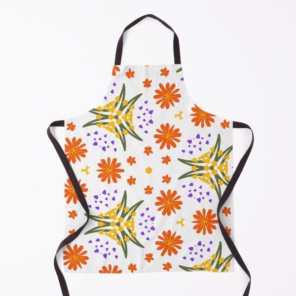 Artikelvorschau, Super Bright and Colorful Geometric Seamless Pattern of Orange an Yellow Flowers entworfen und verkauft von cozycaroline.