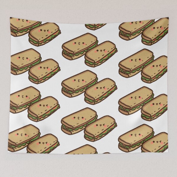 Item preview, Kawaii Healthy Sandwich Smiling Cutely designed and sold by GLwithUs.