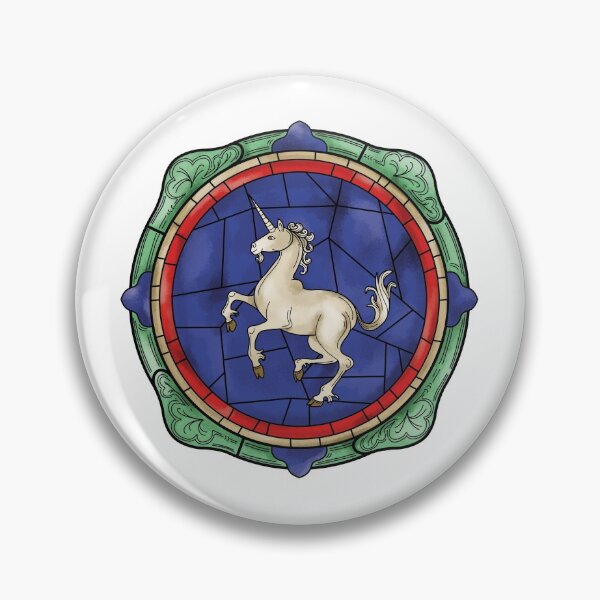 Item preview, Mythological Stained Glass - The Unicorn designed and sold by Alukia.