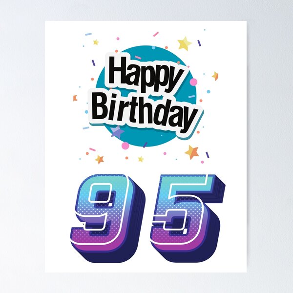 Item preview, Happy birthday - 95 Years - Fashion birthday gift designed and sold by Etpramouss.