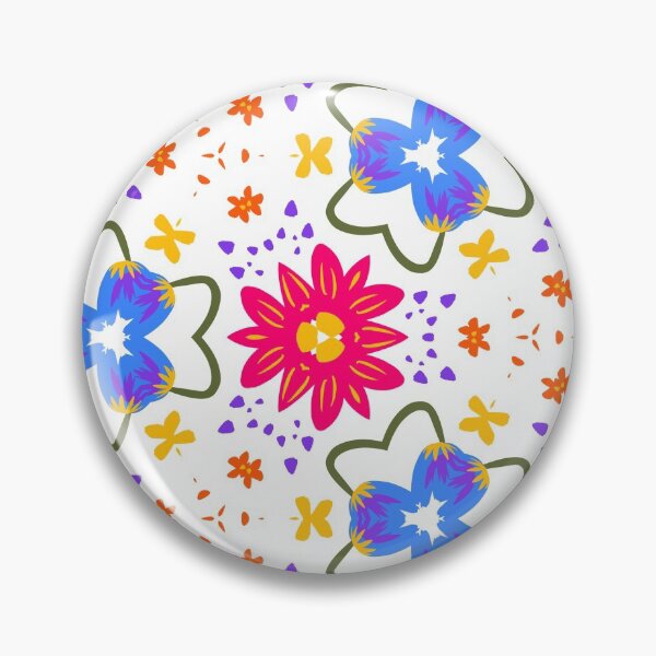 Artikelvorschau, Super Bright and Colorful Geometric Seamless Pattern of Orange an Yellow Flowers entworfen und verkauft von cozycaroline.