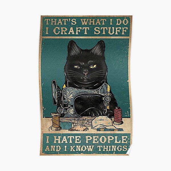 Thats What I Do I Craft Stuff I Hate People And I Know Things Poster