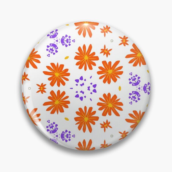 Artikelvorschau, Super Bright and Colorful Geometric Seamless Pattern of Orange an Yellow Flowers entworfen und verkauft von cozycaroline.