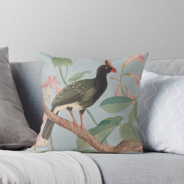 Helmeted Curassow Throw Pillow