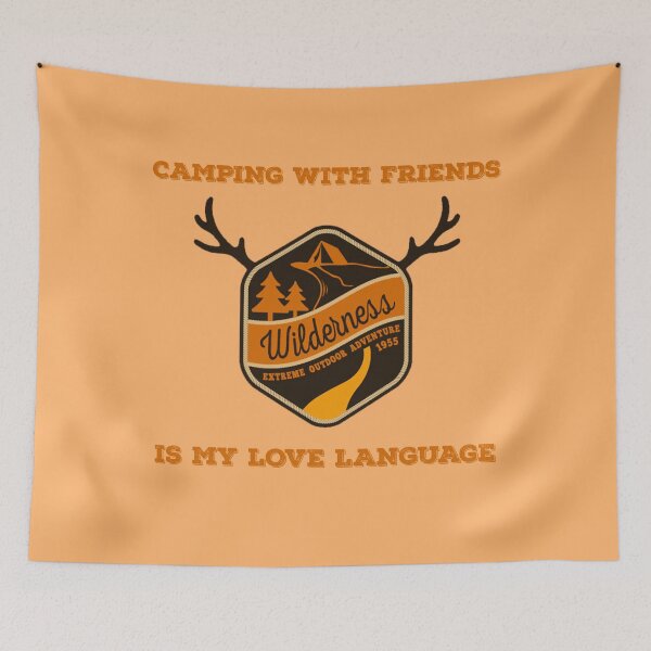 Item preview, Camping with friends is my love language - camping vibes designed and sold by ghazalish.
