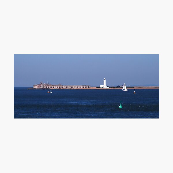 Hurst Castle and Lighthouse Photographic Print