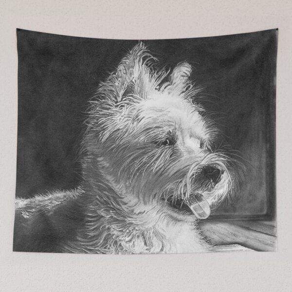 Item preview, Wrigley the Westie Pet Portrait Commission designed and sold by chstudios.