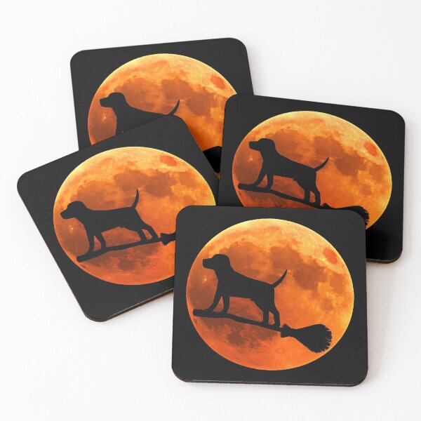 Item preview, Beagle Dog Silhouette Moon Halloween designed and sold by alaechamlal.