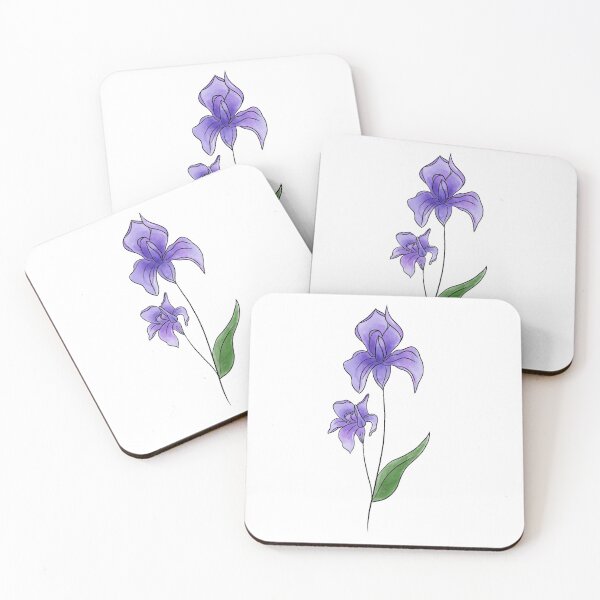 Item preview, Flor de Iris púrpura acuarela designed and sold by Unish.