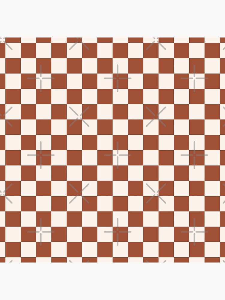 Check Rust Checkered Checkerboard Geometric Earth Tones Terracotta