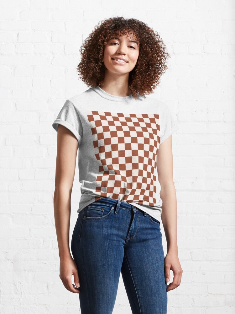 Check Rust Checkered Checkerboard Geometric Earth Tones Terracotta