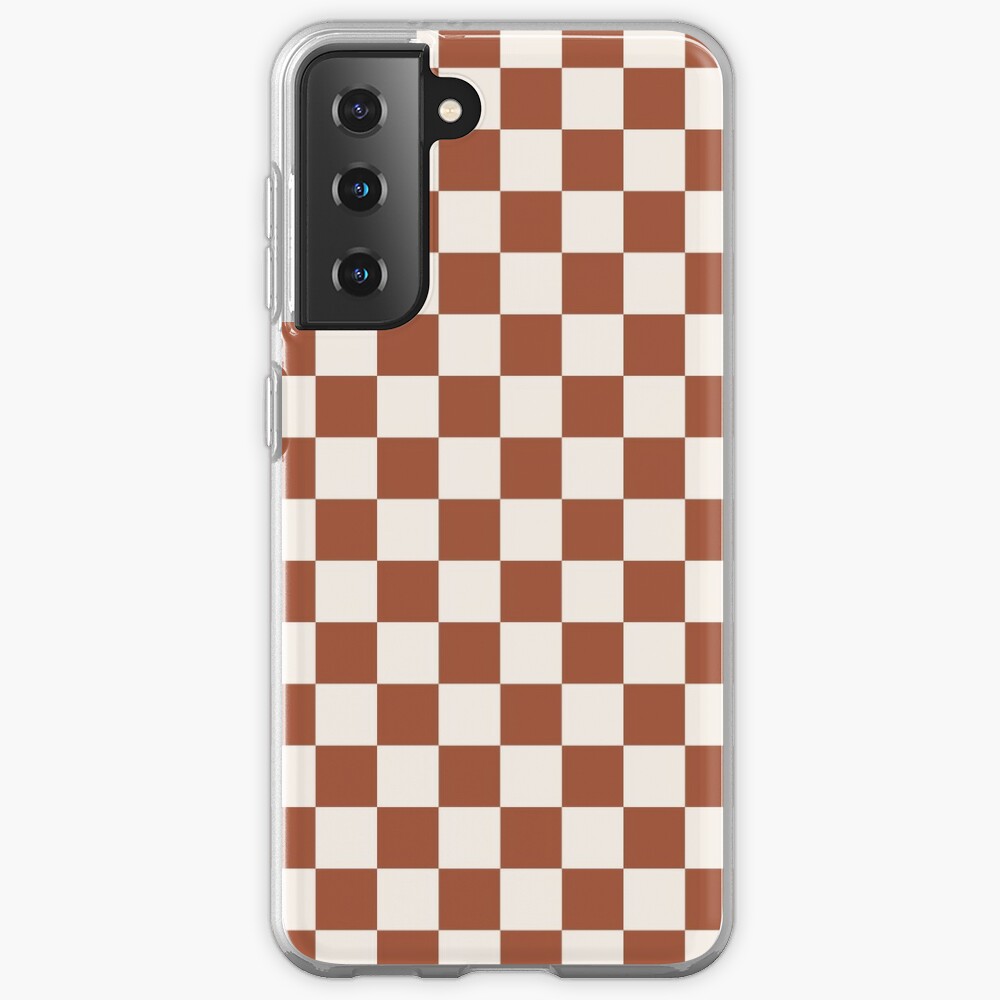 Checkerboard Grid Pattern Protective Case Cover For Samsung Galaxy