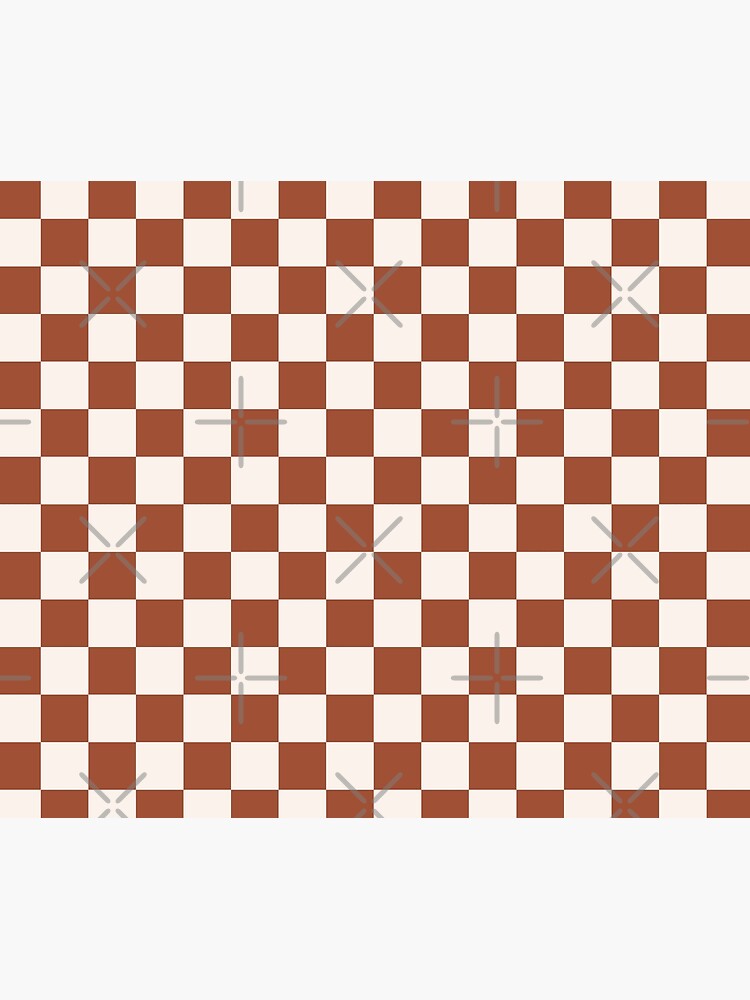 Check Rust Checkered Checkerboard Geometric Earth Tones Terracotta Modern  Minimal Chocolate Pattern Framed Mini Art Print by Daily Regina Designs
