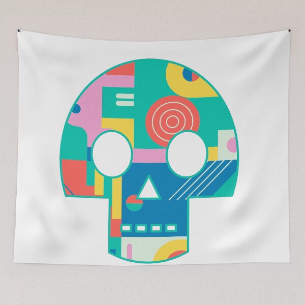 Item preview, Geometric Memphis Skull designed and sold by makart2.