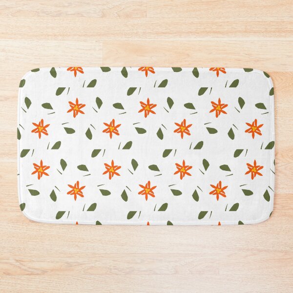 Item preview, Super Bright and Colorful Geometric Seamless Pattern of Orange and Yellow Star Flowers designed and sold by cozycaroline.