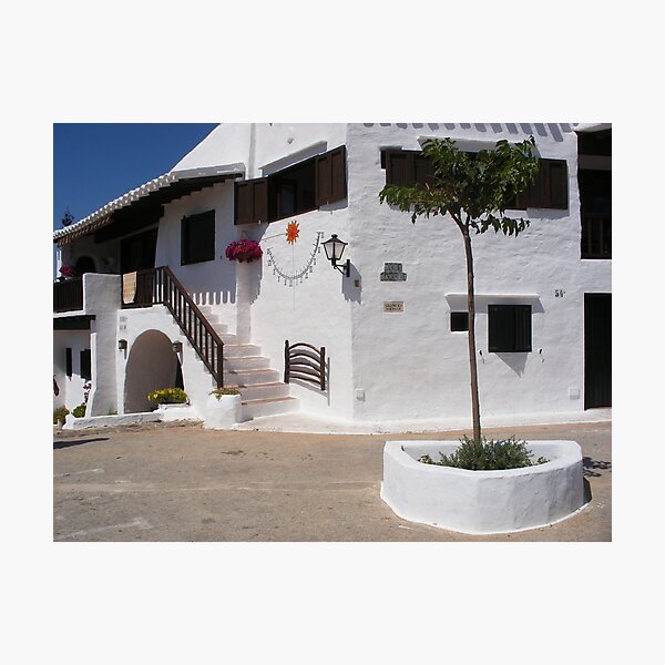 A white village in Menorca. Photographic Print