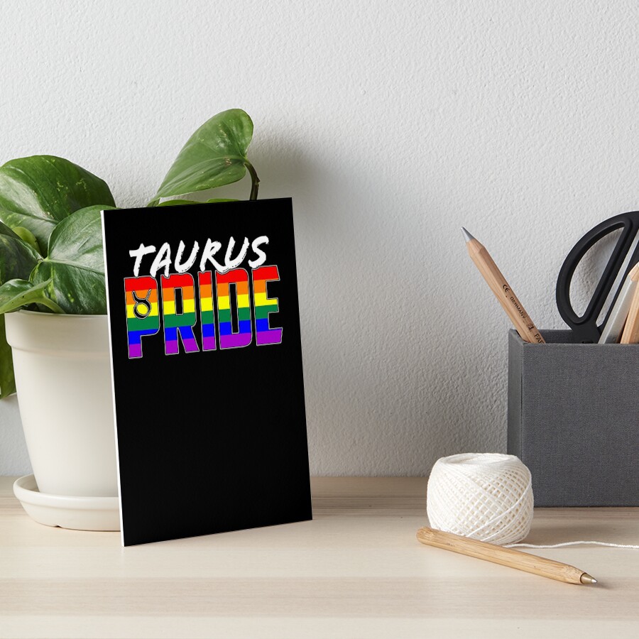 Lgbt Gay Taurus Pride Flag Zodiac Sign Art Board Print For Sale By