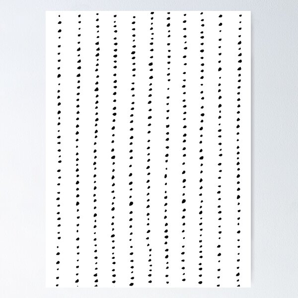 Item preview, Dotted Lines Black On White designed and sold by Me And The Moon.