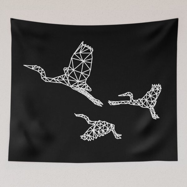 Item preview, Geometric Flying Egrets designed and sold by Arkneer.