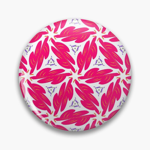 Artikelvorschau, Super Bright and Colorful Geometric Seamless Pattern of Hot Pink Flowers with Purple Triangles entworfen und verkauft von cozycaroline.