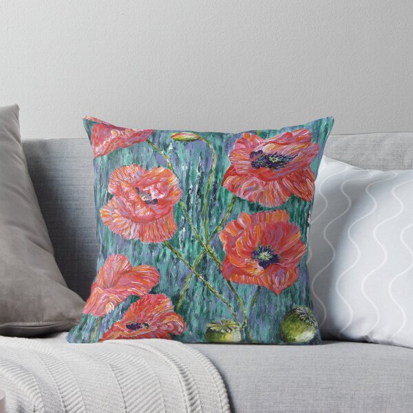 Item preview, Poppies contemporary painting designed and sold by Marion Yeo.