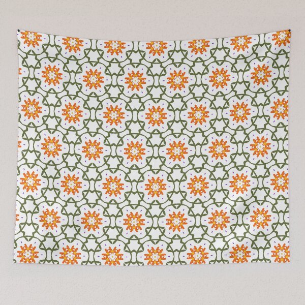Artikelvorschau, Super Bright and Colorful Geometric Orange and Green entworfen und verkauft von cozycaroline.