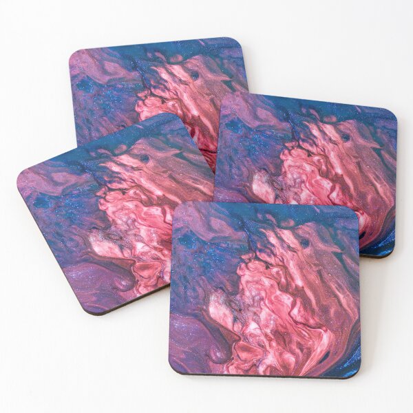 Item preview, Pink & Blue Liquid Marble Painting  designed and sold by newburyboutique.