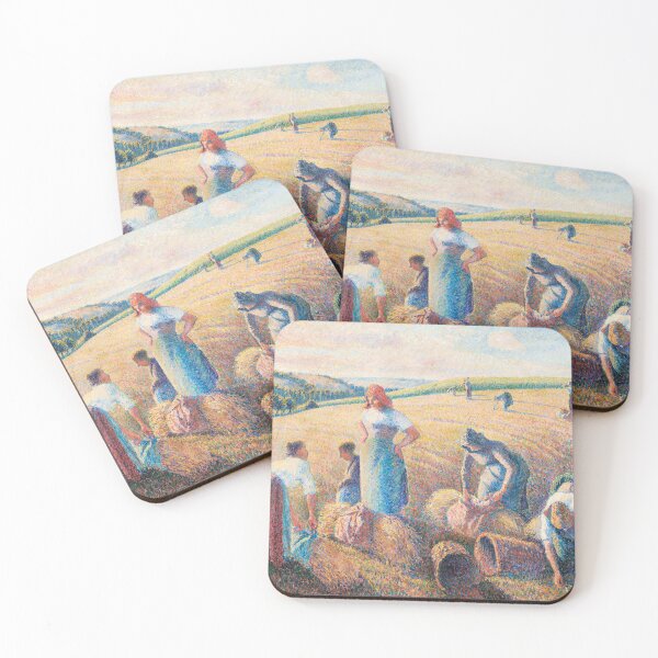 Item preview, Impressionist Art The gleaners (1889) painting by Camille Pissarro designed and sold by Designedbysm.