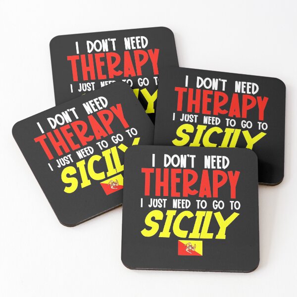 Item preview, Sicilian  Flag  I Don't Need Therapy I Just Need to Go to Sicily designed and sold by obedtheartist.
