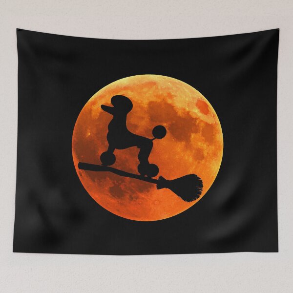 Item preview, Poodle Dog Silhouette Moon Halloween designed and sold by alaechamlal.