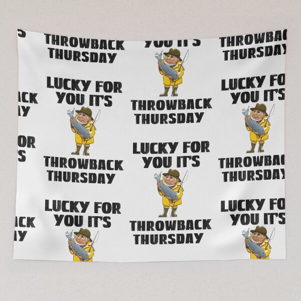 Item preview, Throwback Thursday, Lucky Fishing designed and sold by SportyDogShop.