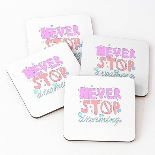 Item preview, never stop dreaming designed and sold by DreamBigShirts.