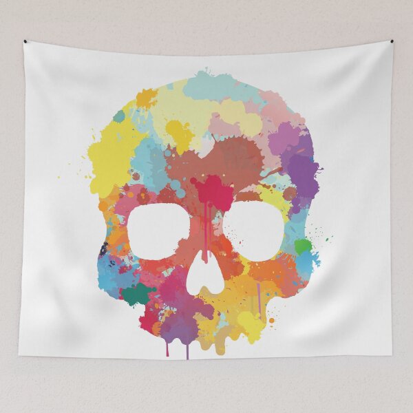 Item preview, Expressive Colorful Skull designed and sold by makart2.