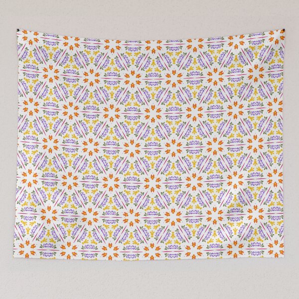 Artikelvorschau, Super Bright and Colorful Geometric Pattern in Yellow, Purple, Green an Orange entworfen und verkauft von cozycaroline.