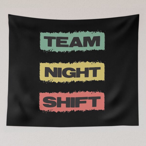 Item preview, TEAM Night Shift Retro Gift for Doctors Nurses and all overnight workers and employees designed and sold by Naumovski.