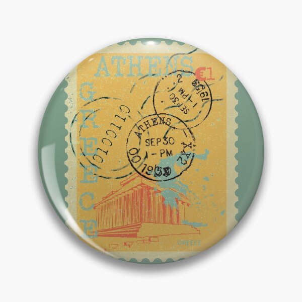 Artikelvorschau, Athen Briefmarke beunruhigt entworfen und verkauft von Primroaddesigns.