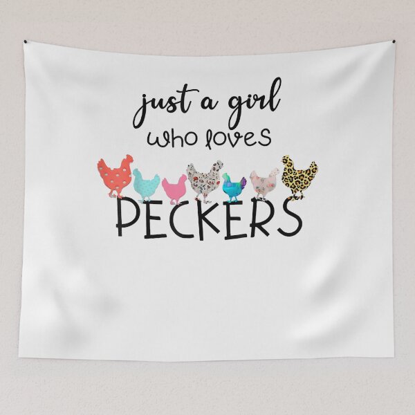 Item preview, Just a girl who loves peckers designed and sold by begin-again.